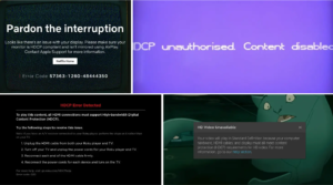 HDCP error messages
